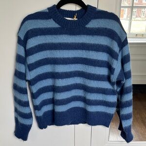 {{Compania Fantastica}} Striped Blue Sweater